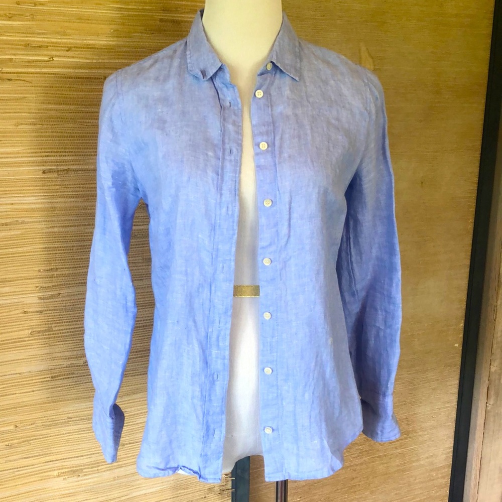 JCREW LINEN BUTTON DOWN